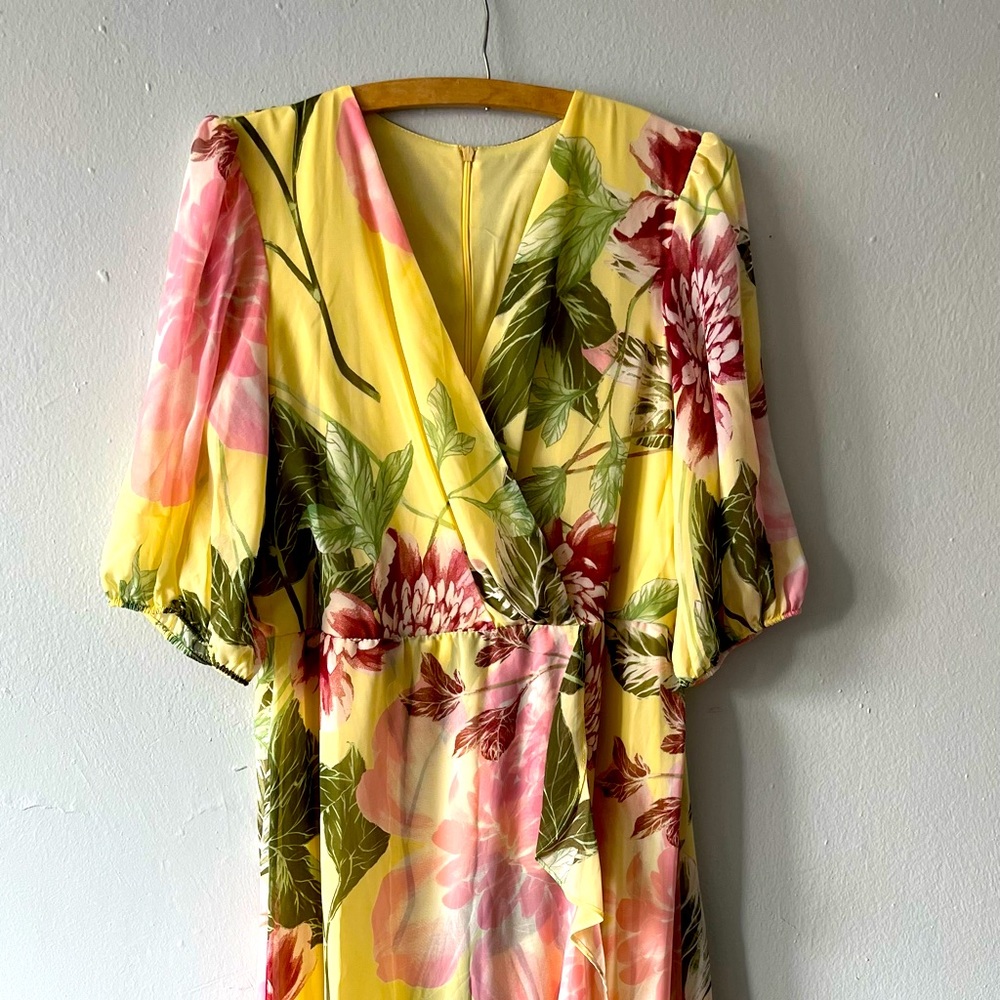 Plus Size Bohemian Floral Flowy Dress - Damaged Selling As Is